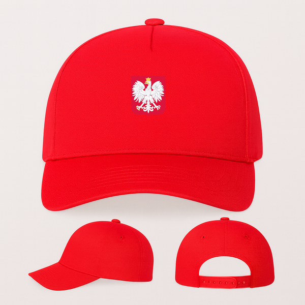 Poland National Soccer Team Five Panel Twill Snapback Cap