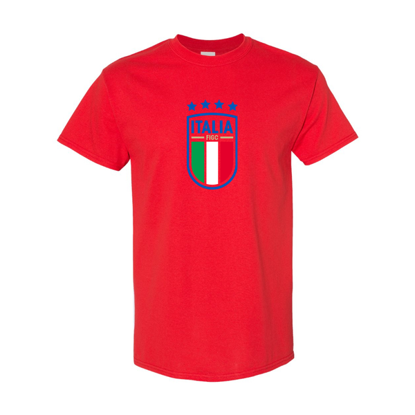 Youth Kids Italy National Soccer Cotton T-Shirt