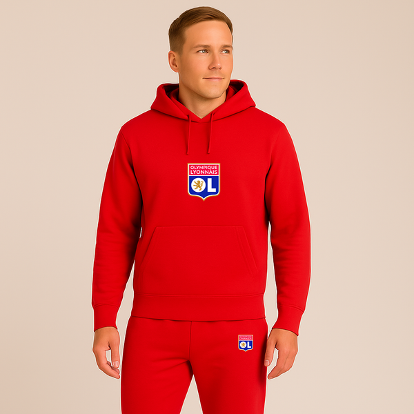 Men's Olympique Lyonnais FC Hoodie Joggers Set