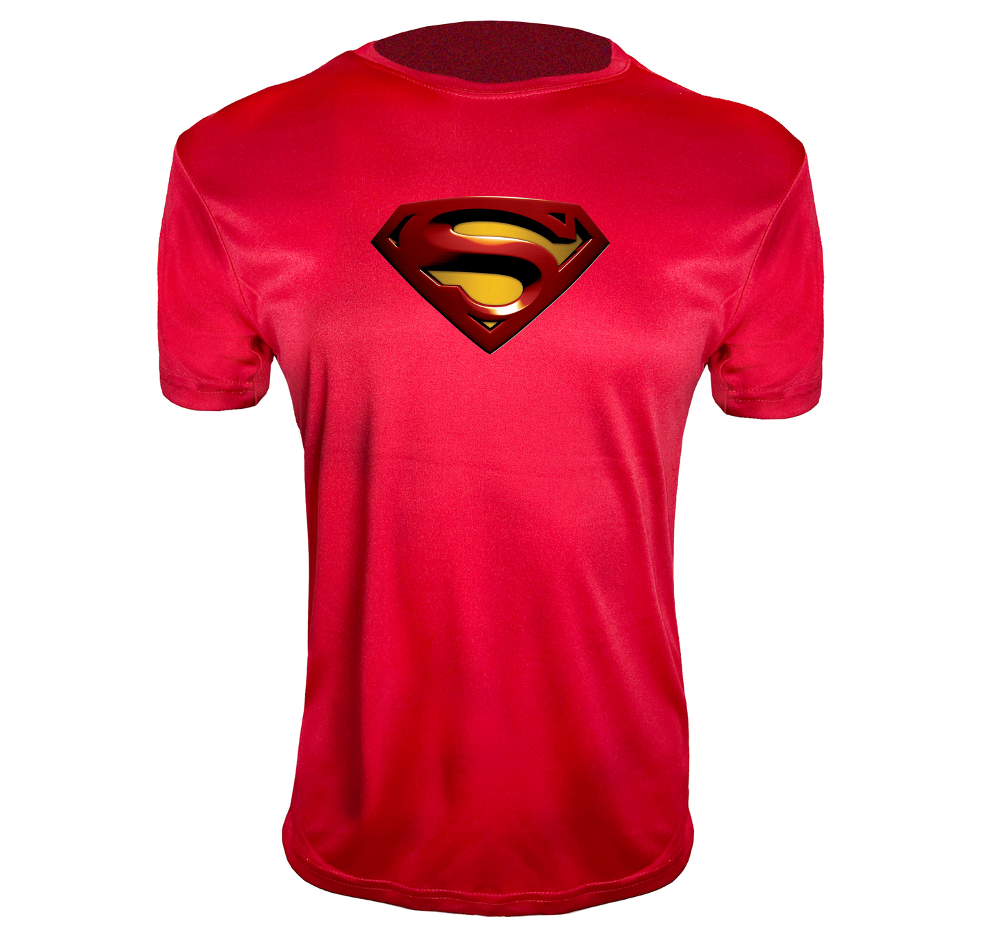 Youth Kids Superman Superhero Performance T-Shirt