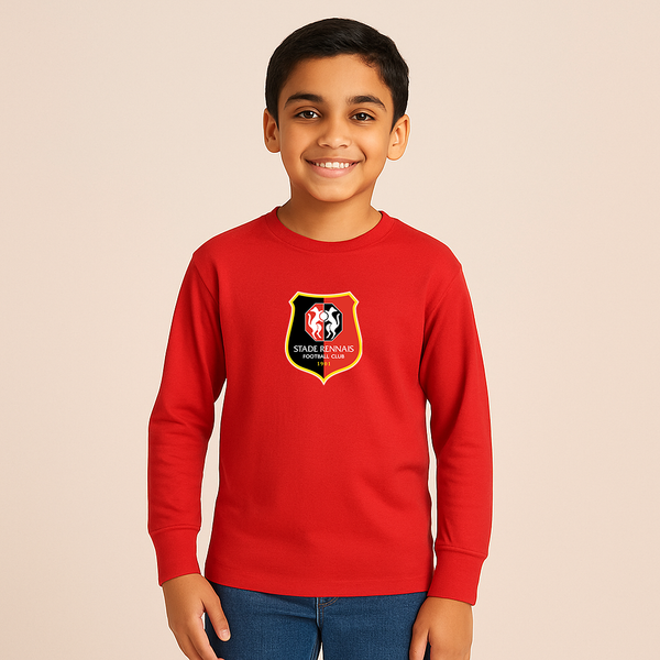 Youth Kids Stade Rennais FC Long Sleeve T-Shirt