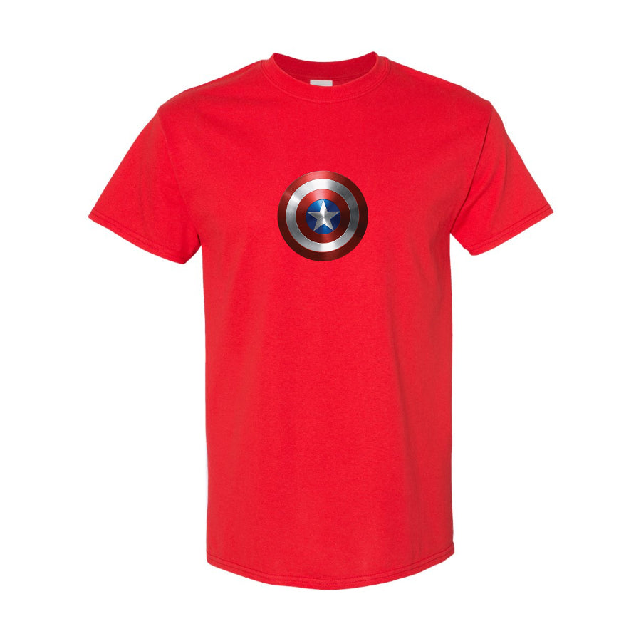 Youth Kids Captain America Superhero Cotton T-Shirt