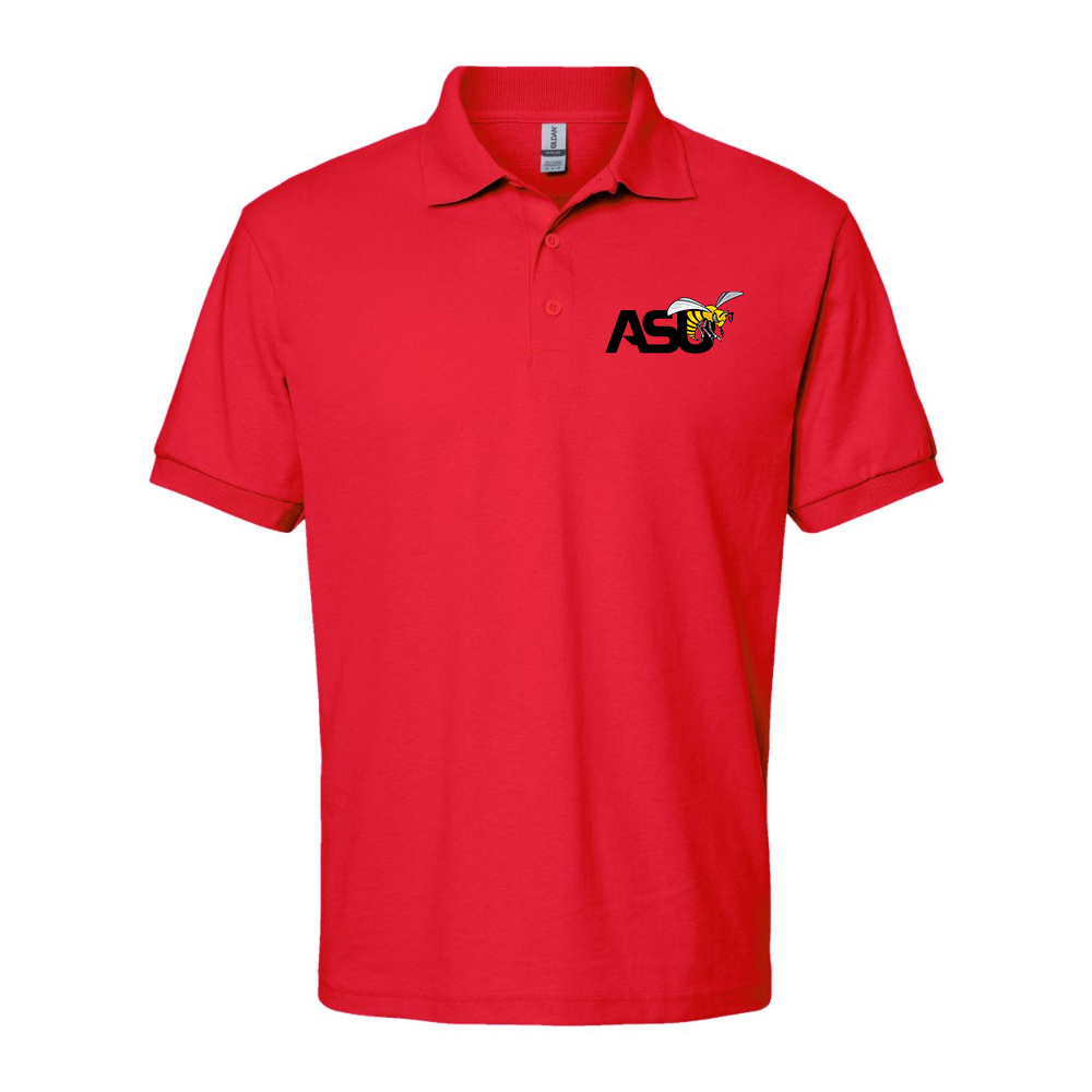 Men's Alabama State Hornets Wildcats Dry Blend Jersey Polo - Red