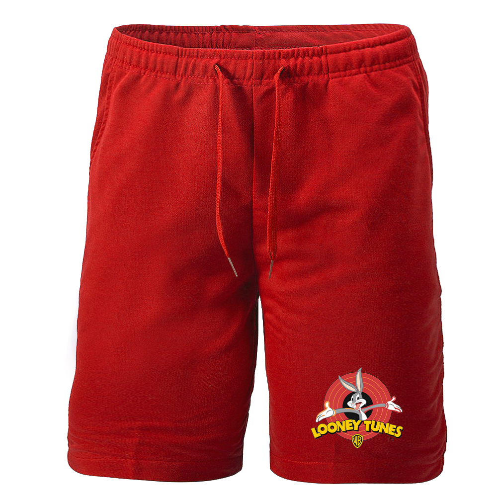 Men's Looney Tunes Warner Brothers Cartoon Athletic Fleece Shorts