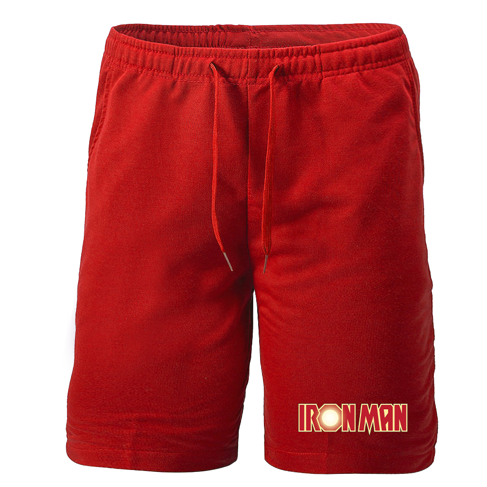 Men's Iron Man Marvel Superhero Athletic Fleece Shorts