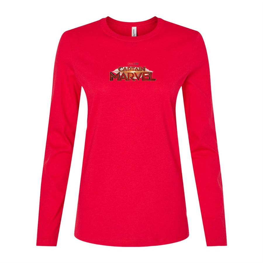 Women's Captain Marvel Superhero  Long Sleeve T-Shirt