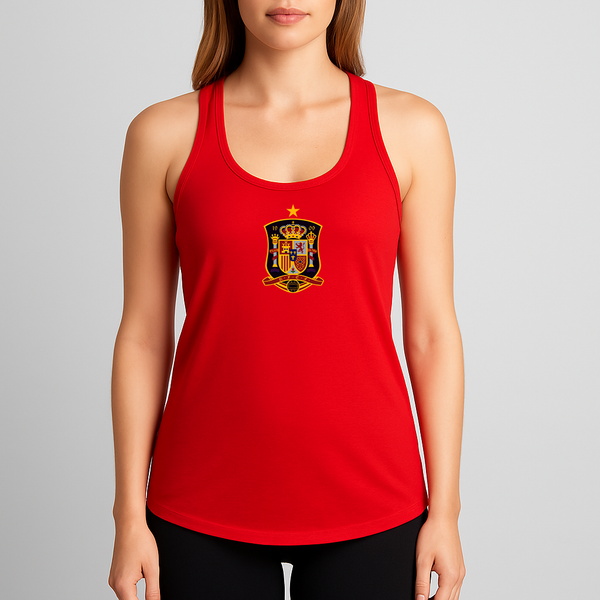 Women's Spain National Soccer Team Racerback Tank Top