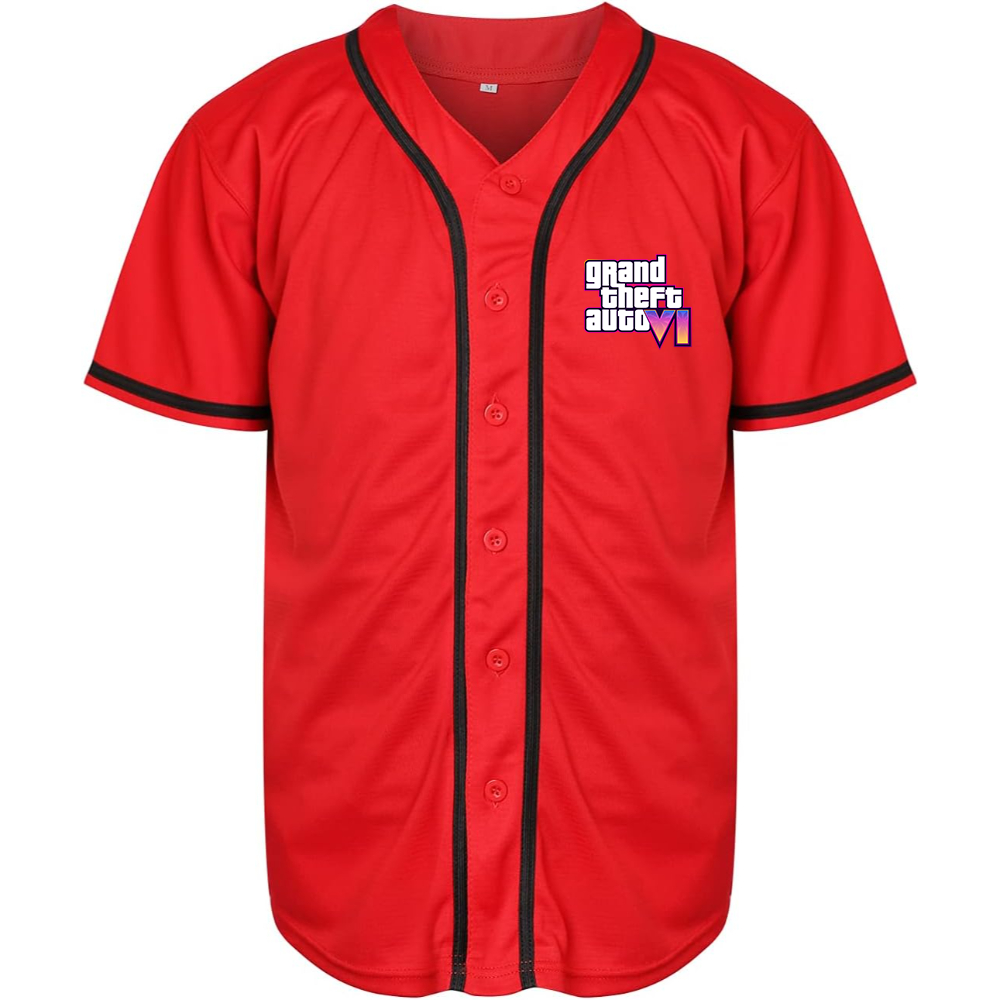 Men's GTA 6 Grand Theft Auto VI Baseball Jersey Game