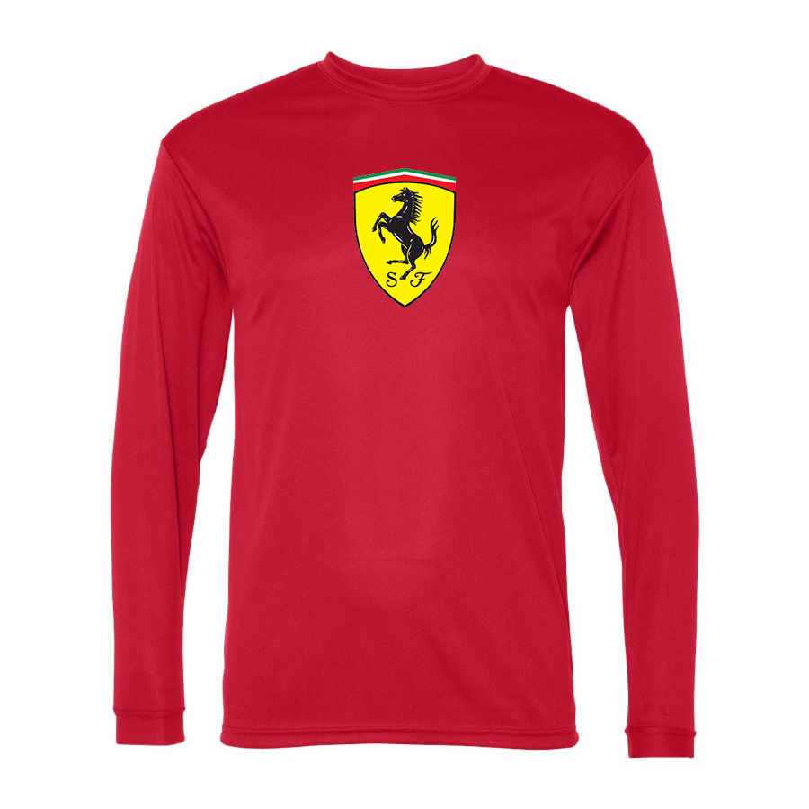 Men’s  Ferrari Motorsport Car Polyester Long Sleeve T-Shirt