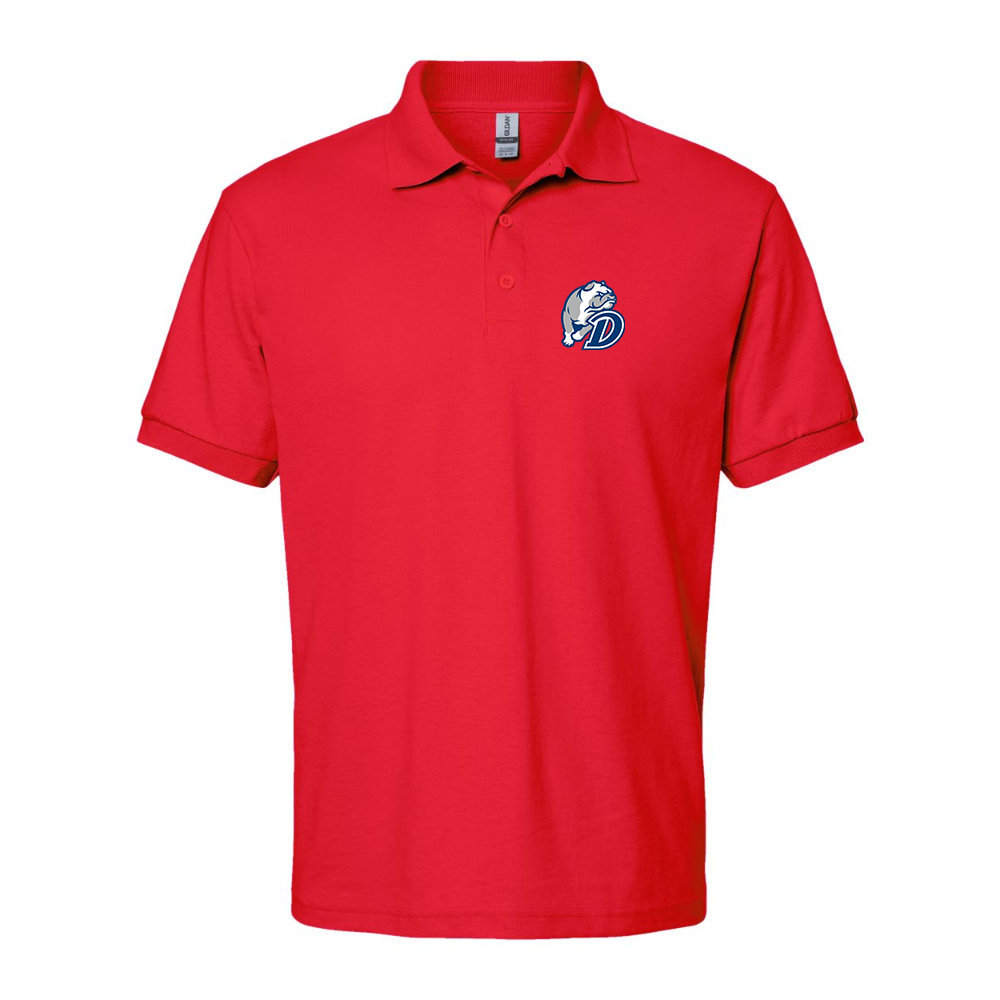 Men's Drake Bulldogs Dry Blend Jersey Polo - Red