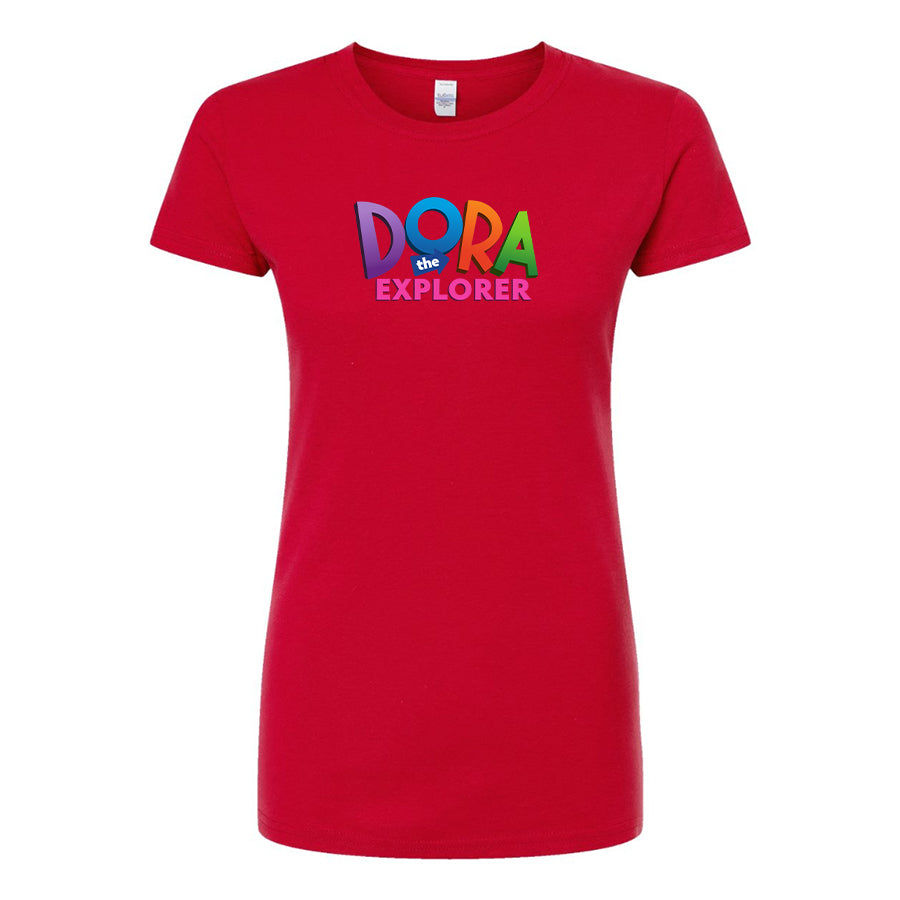 Women's Dora The Explorer Cartoon Round Neck T-Shirt