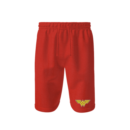 Men's Wonder Woman Superhero Athletic Fleece Shorts