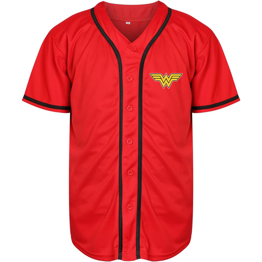 Men's Wonder Woman Superhero Baseball Jersey