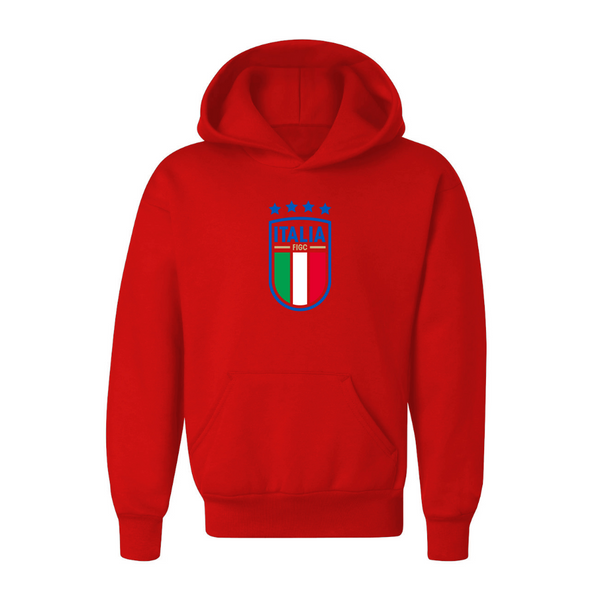 Youth Kids Italy National Soccer Pullover Hoodie