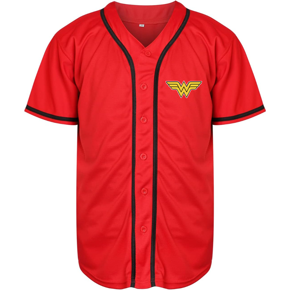 Men's Wonder Woman Superhero Baseball Jersey