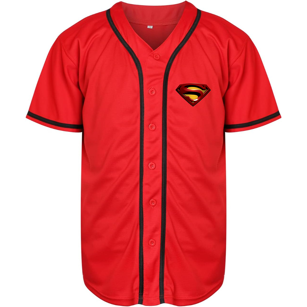 Men's Superman Superhero Baseball Jersey