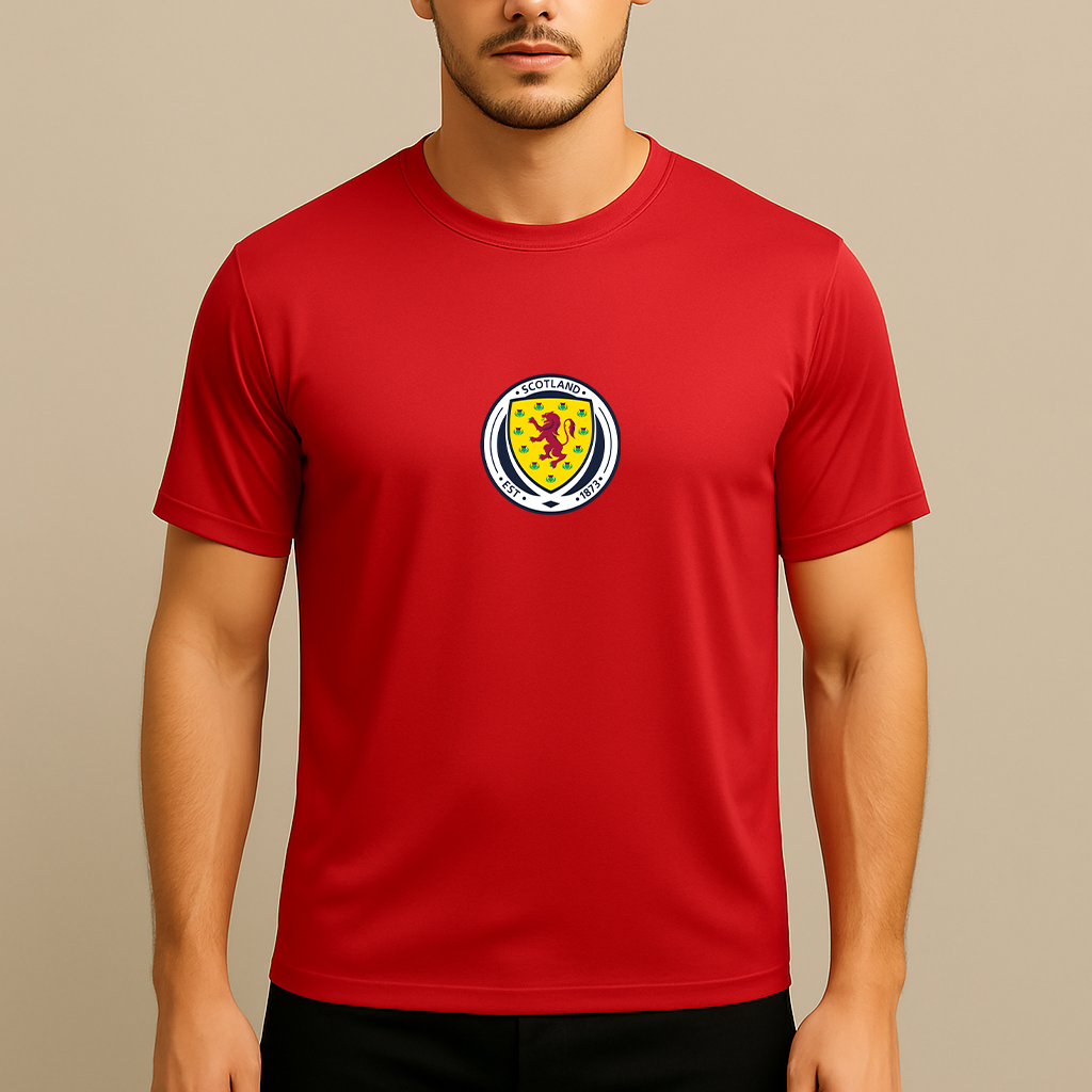 Men's Scotland National Soccer Team Polyester T-Shirt