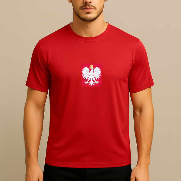 Men's Poland National Soccer Team Polyester T-Shirt