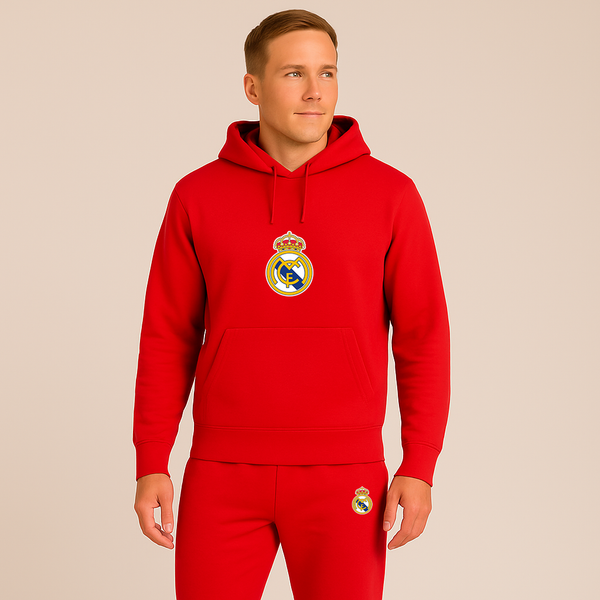 Men’s Real Madrid Soccer Logo Hoodie Joggers Set