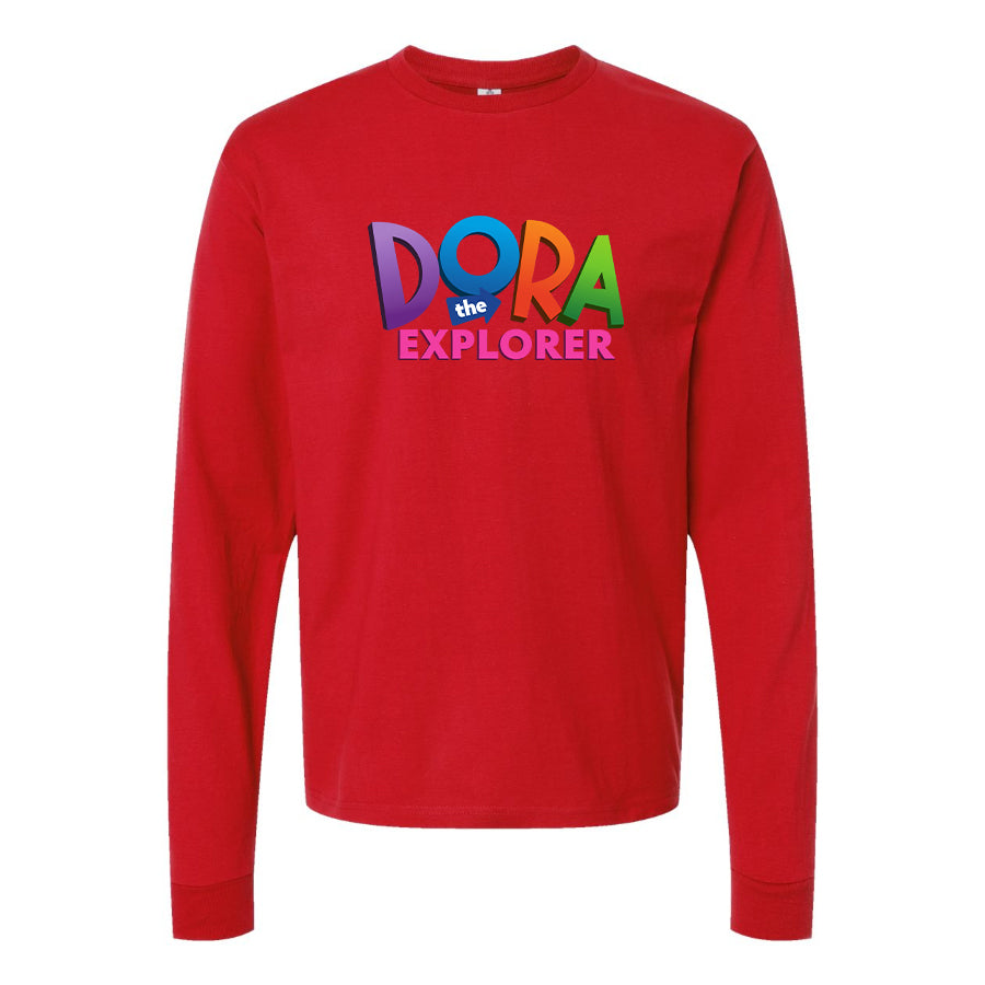 Men's Dora The Explorer Cartoon Long Sleeve T-Shirt