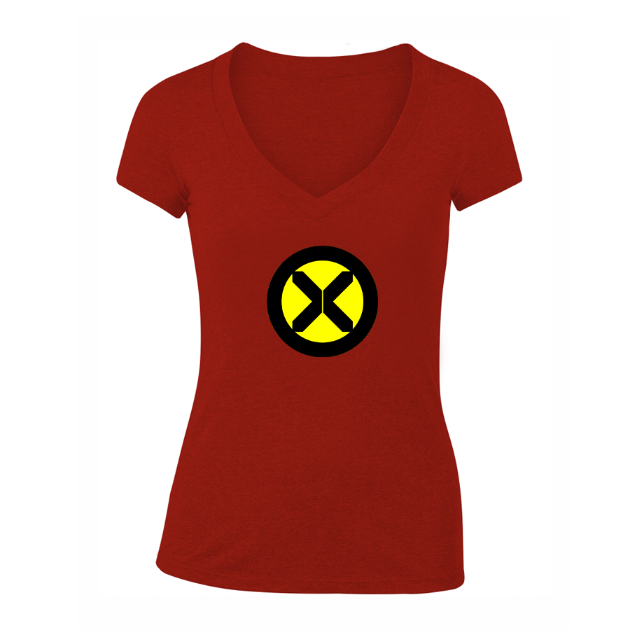 Women's X-Men Marvel Comics Superhero V-Neck T-Shirt