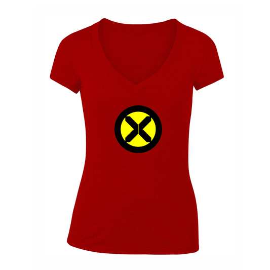 Women's X-Men Marvel Comics Superhero V-Neck T-Shirt