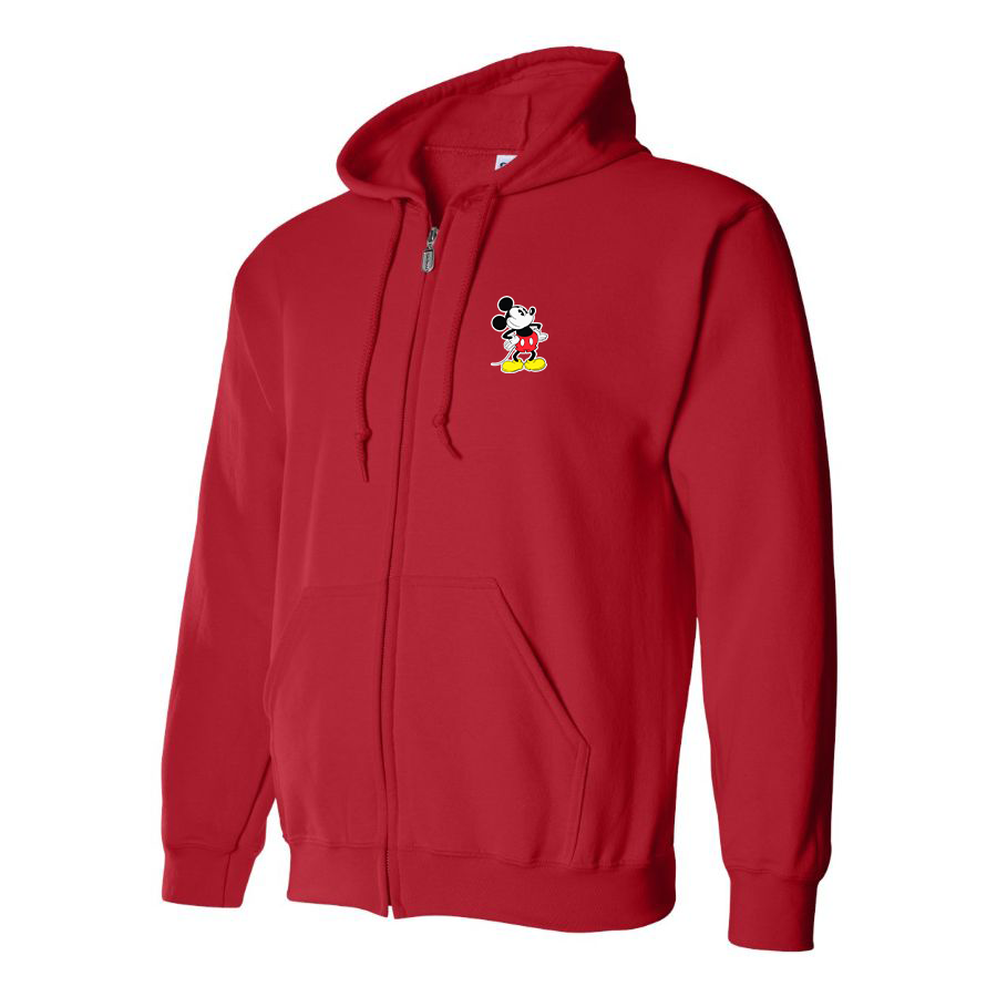 Men's Mickey Mouse Cartoon Zipper Hoodie