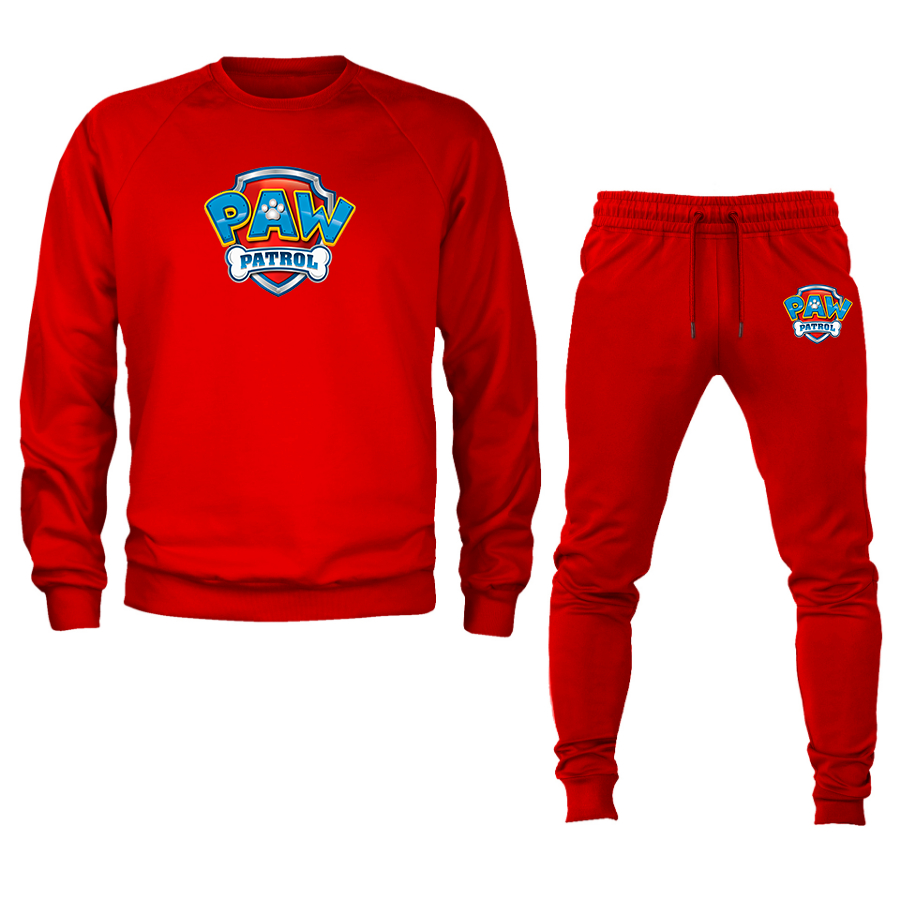 Men's Paw Patrol Cartoon Crewneck Sweatshirt Joggers Suit