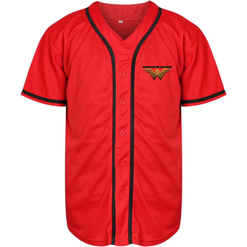 Men's Wonder Woman DC Superhero Baseball Jersey