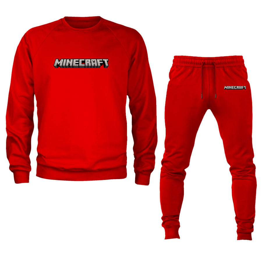 Men's Minecraft Game Crewneck Sweatshirt Joggers Suit