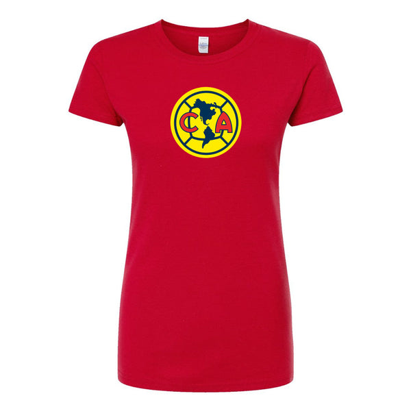 Women's Club America Football Round Neck T-Shirt