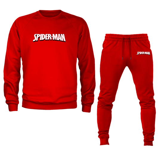 Men's Spider-Man Marvel Comics Superhero Crewneck Sweatshirt Joggers Suit