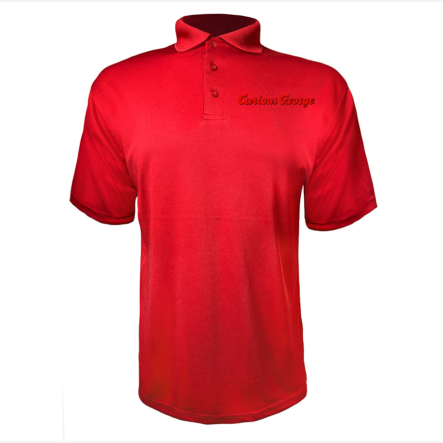 Men's Curious George Cartoon  Polyester Polo