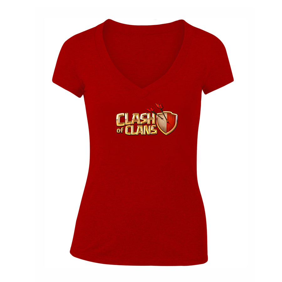 Women's Clash of Clans Game V-Neck T-Shirt