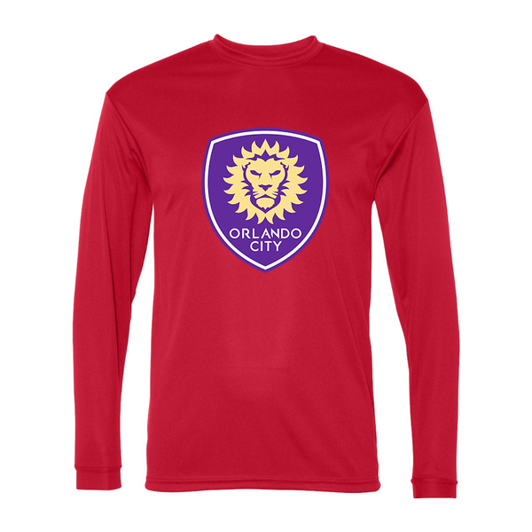 Men's Orlando City Soccer Polyester Long Sleeve T-Shirt