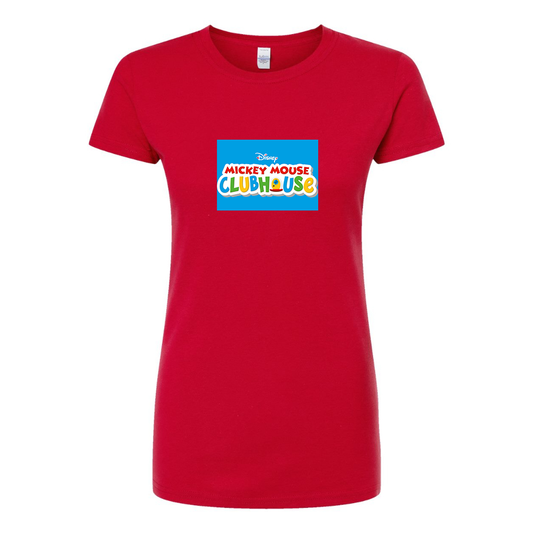 Women's Mickey Mouse ClubHouse Round Neck T-Shirt