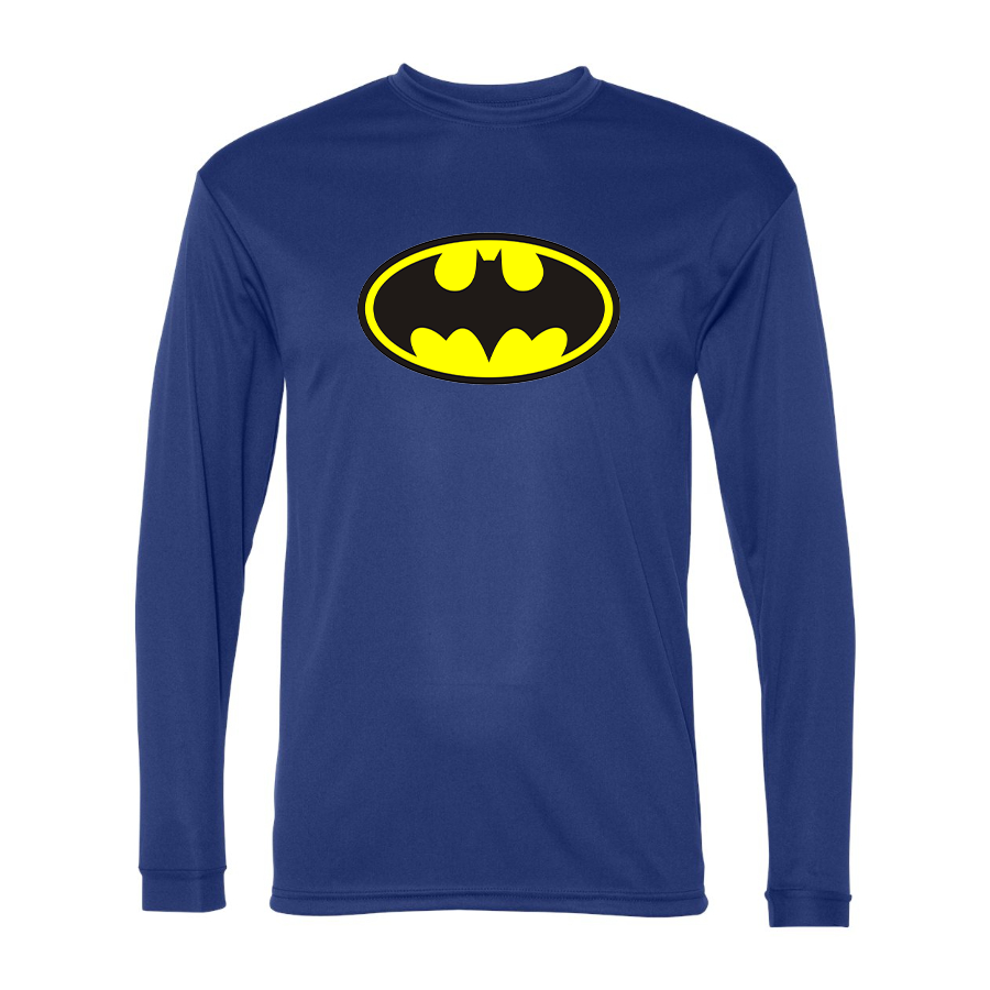 Men’s DC Comics Batman- Polyester Long Sleeve T-Shirt