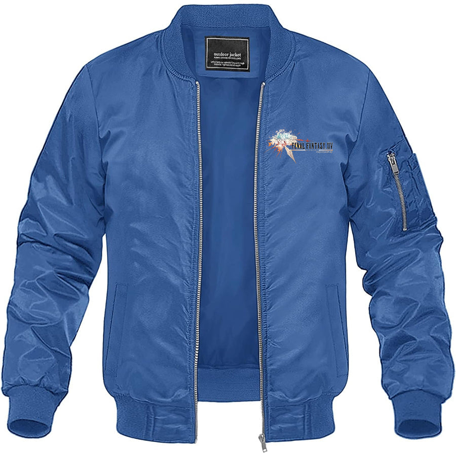 Men's Final Fantasy XIV Game Lightweight Bomber Jacket Windbreaker Softshell Varsity Jacket Coat