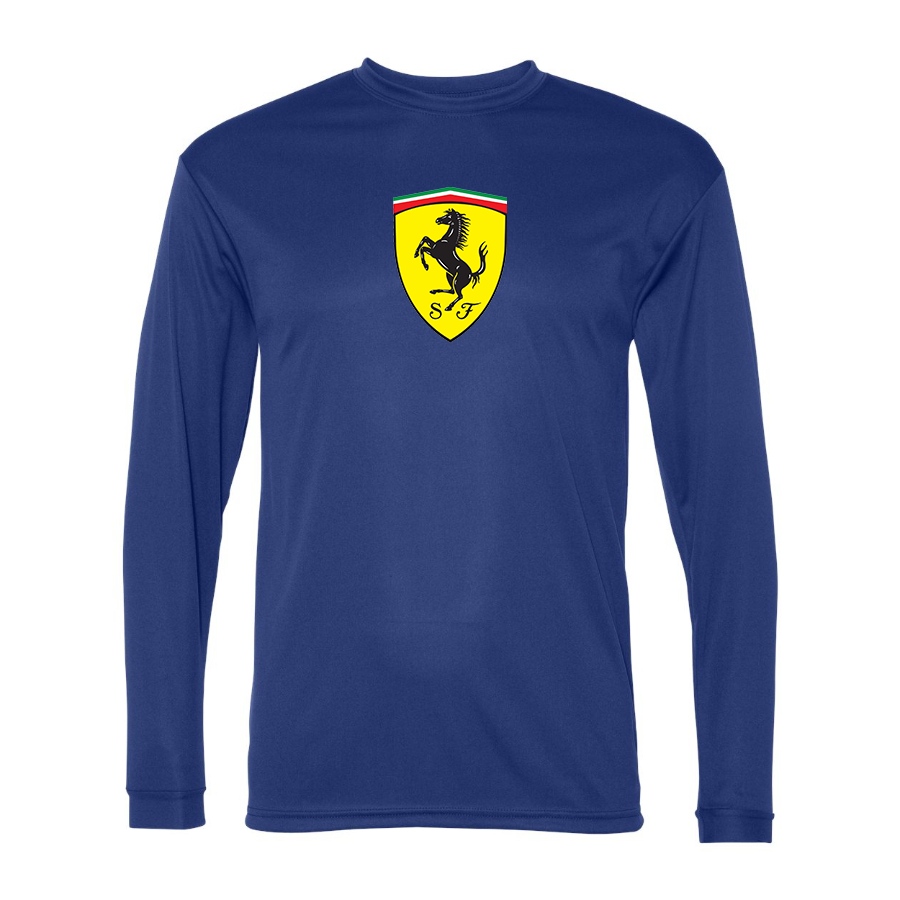Men’s  Ferrari Motorsport Car Polyester Long Sleeve T-Shirt