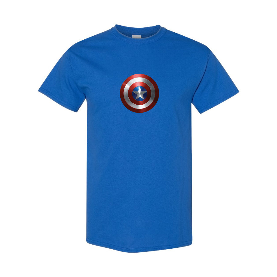 Youth Kids Captain America Superhero Cotton T-Shirt