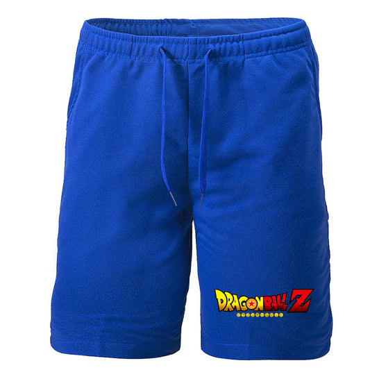 Men's Dragon Ball Z Cartoon Title Athletic Fleece Shorts