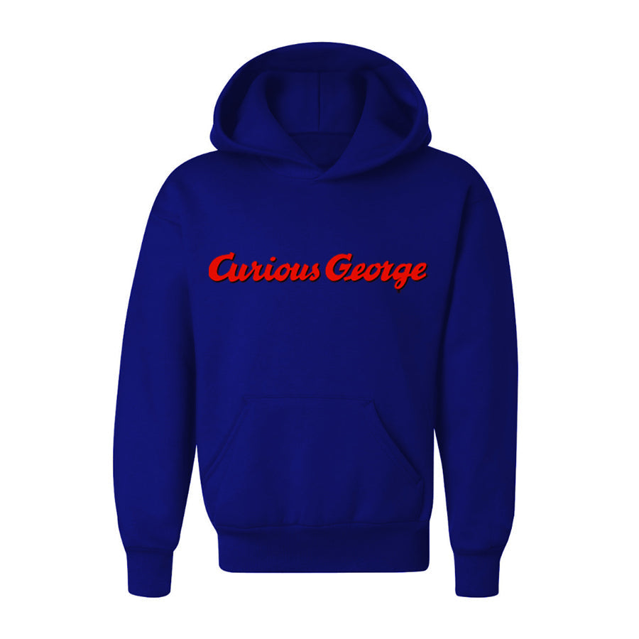 Youth Kids Curious George Cartoon Pullover Hoodie