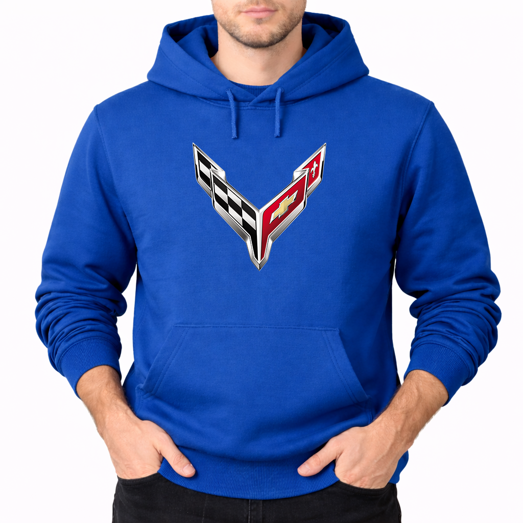 Men's  Chevrolet Corvette Car Pullover Hoodie