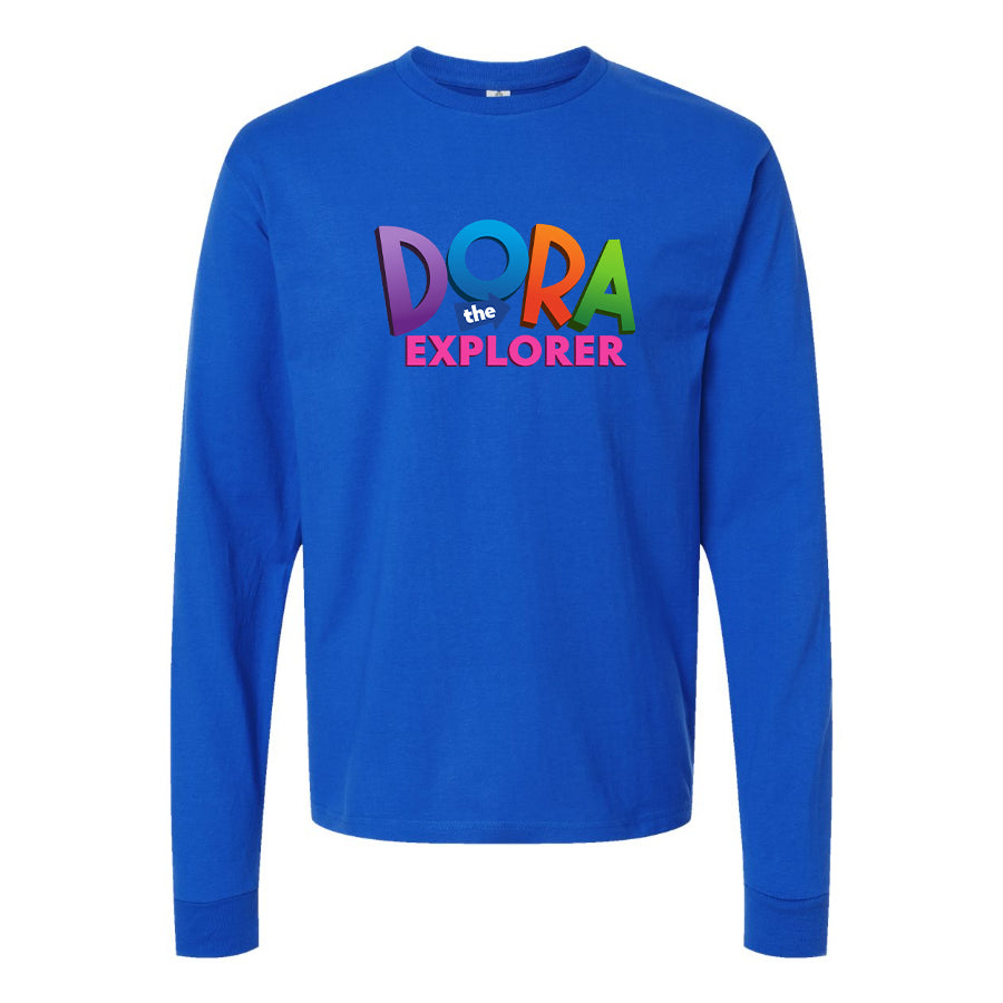 Men's Dora The Explorer Cartoon Long Sleeve T-Shirt