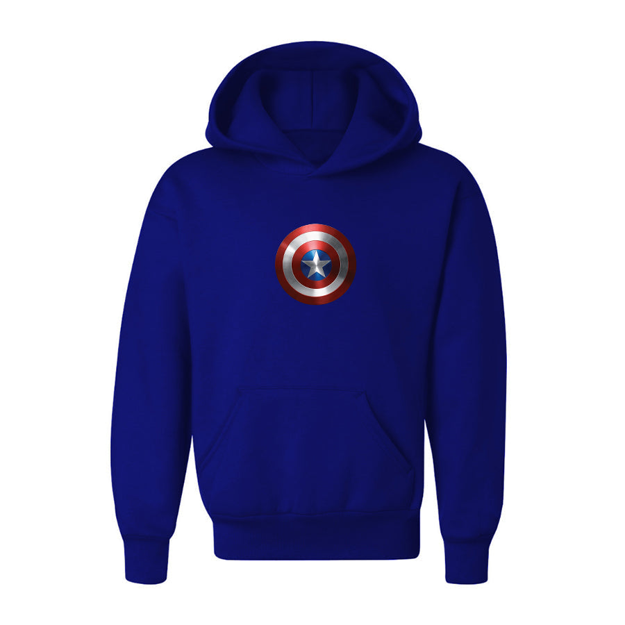 Youth Kids Captain America Superhero Pullover Hoodie