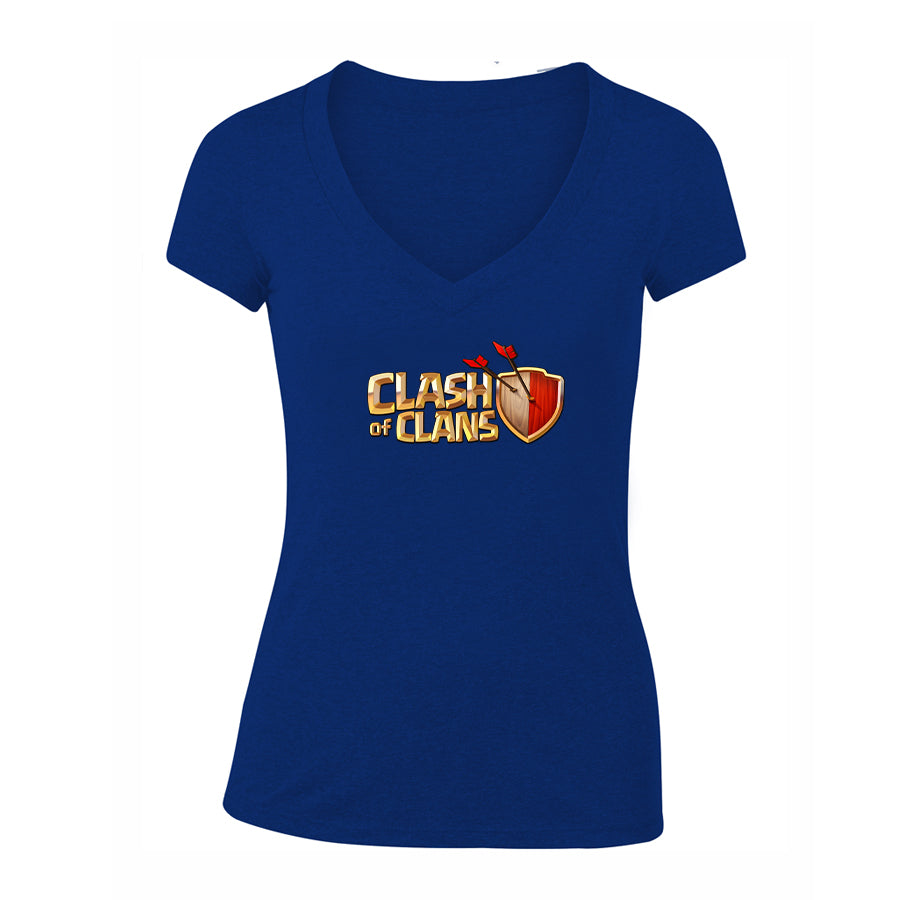 Women's Clash of Clans Game V-Neck T-Shirt