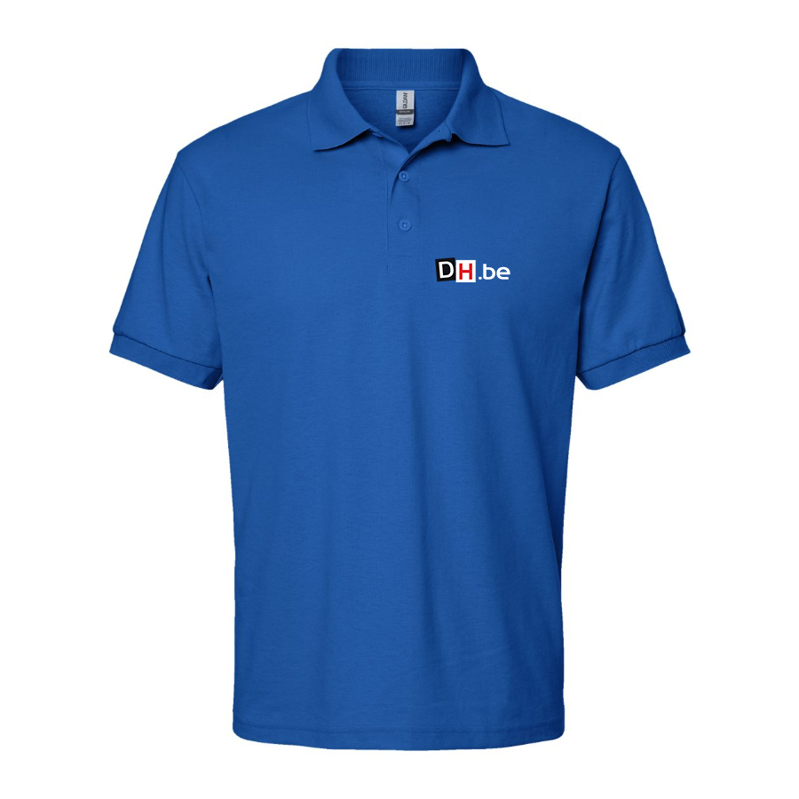 Men's DH Derniere Heure Logo Dry Blend Polo - Blue