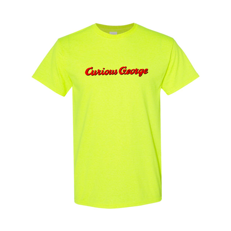 Youth Kids Curious George Cartoon Cotton T-Shirt