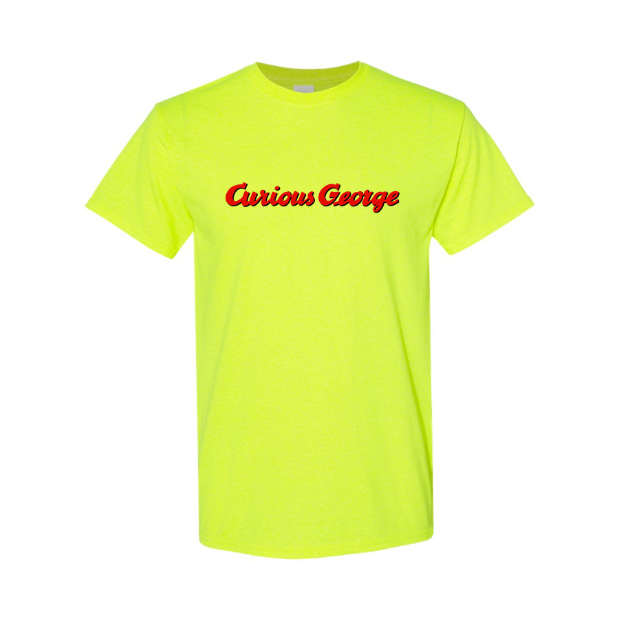 Men's Curious George Cartoon Cotton T-Shirt