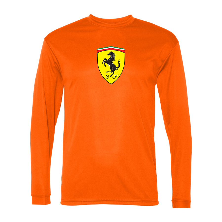 Men’s  Ferrari Motorsport Car Polyester Long Sleeve T-Shirt